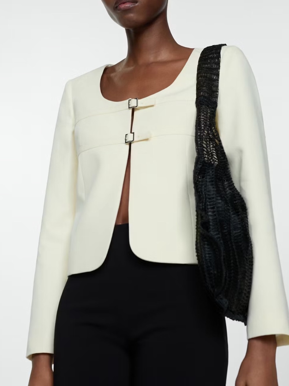 Mango Double-Buckle Jacket - NWT XS